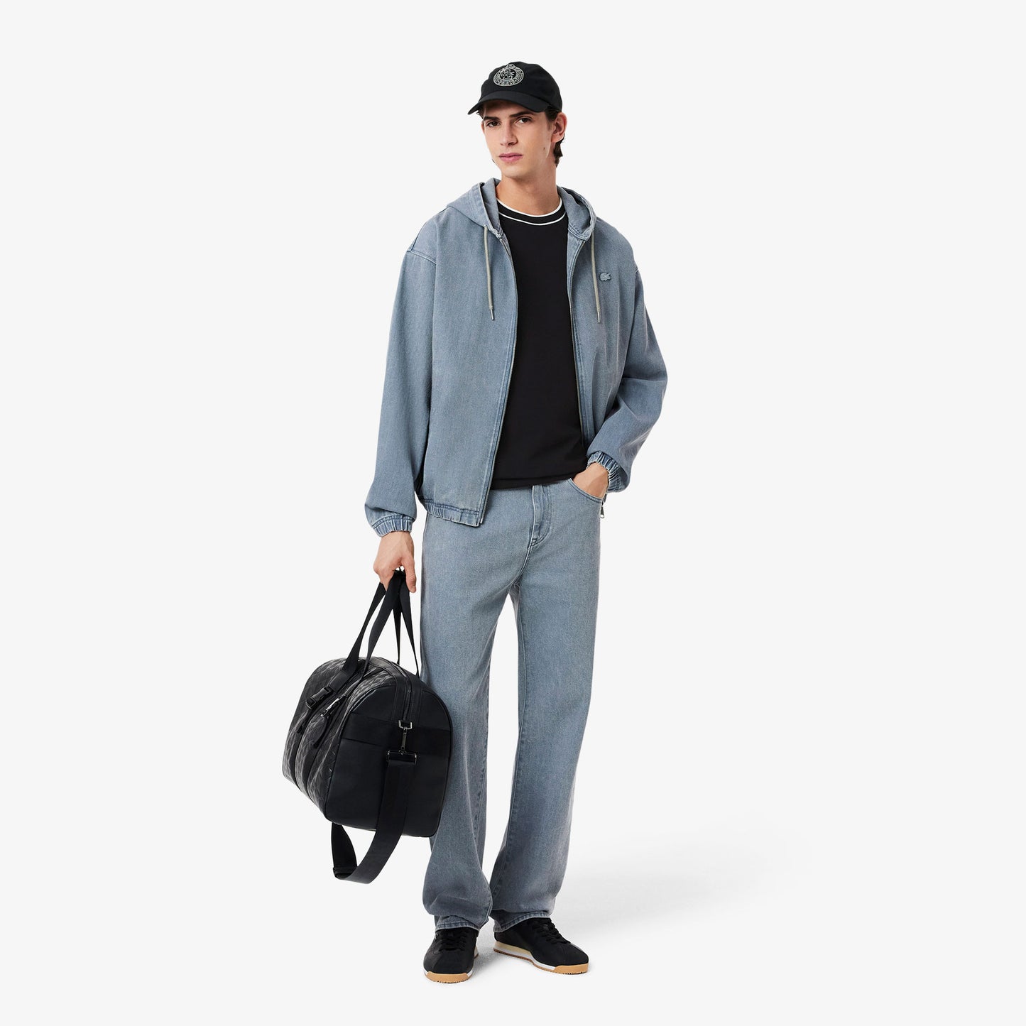 Lacoste Erkek Regular Fit Bisiklet Yaka Siyah T-shirt