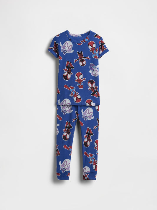 Mavi Marvel Organik Brushed Pamuk Pijama Takımı