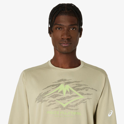 Asics Fujitrail Logo Ls Top Erkek Yeşil T-shirt