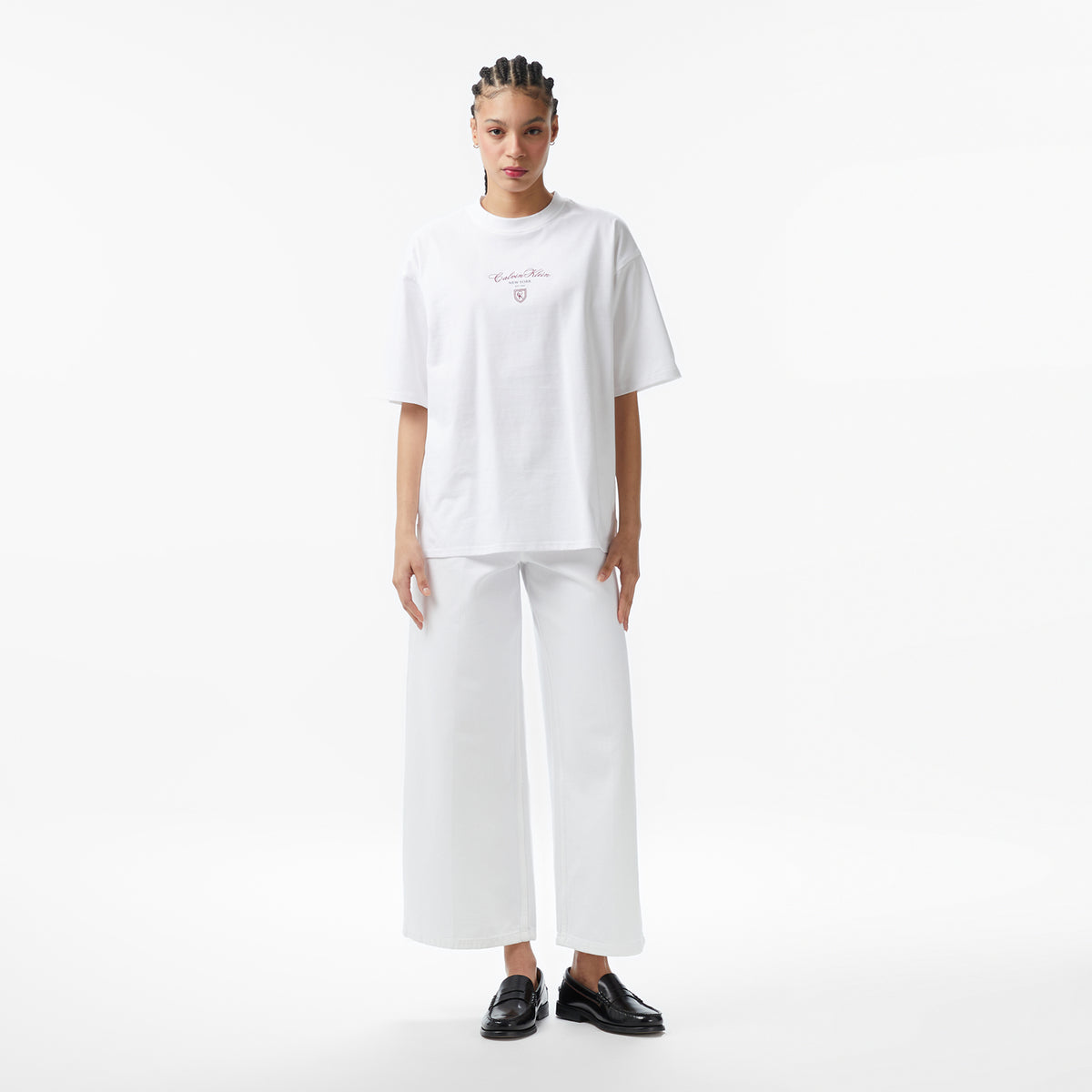 Calvin Klein Oversize Kadın Beyaz T-shirt