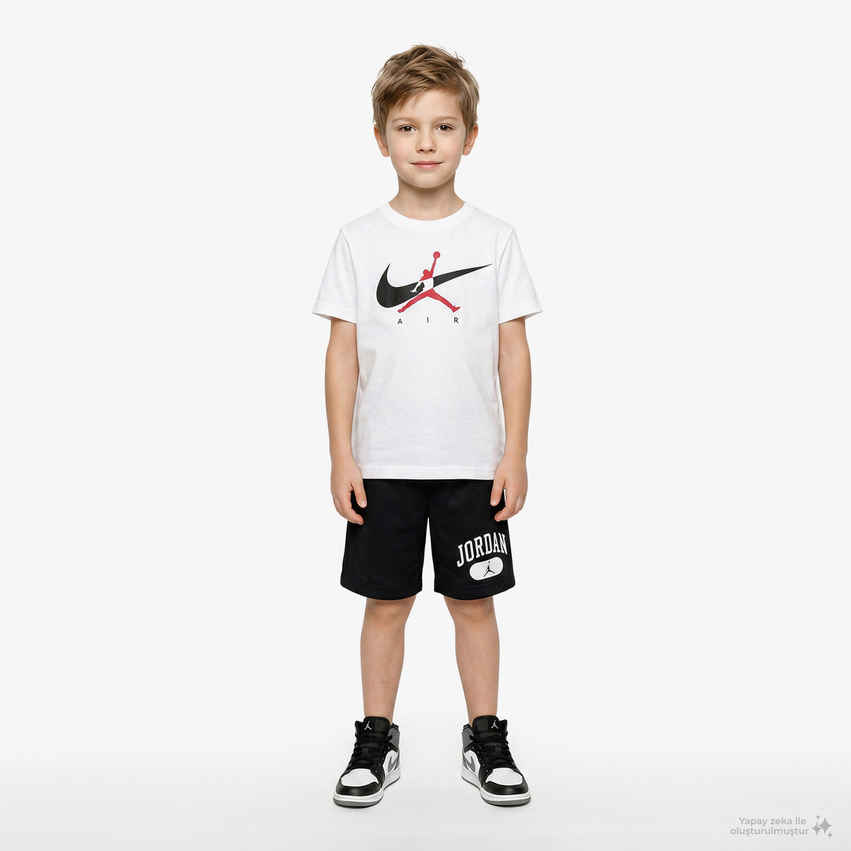 Jordan Jdb Jumpman Swoosh Çocuk Beyaz T-shirt