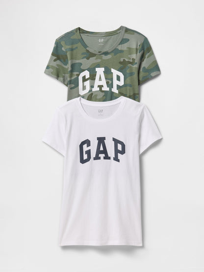Beyaz 2'li Gap Logo Kısa Kollu T-shirt Seti