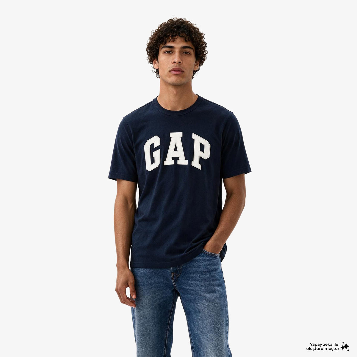 Gap V-bas Çocuk Lacivert T-shirt