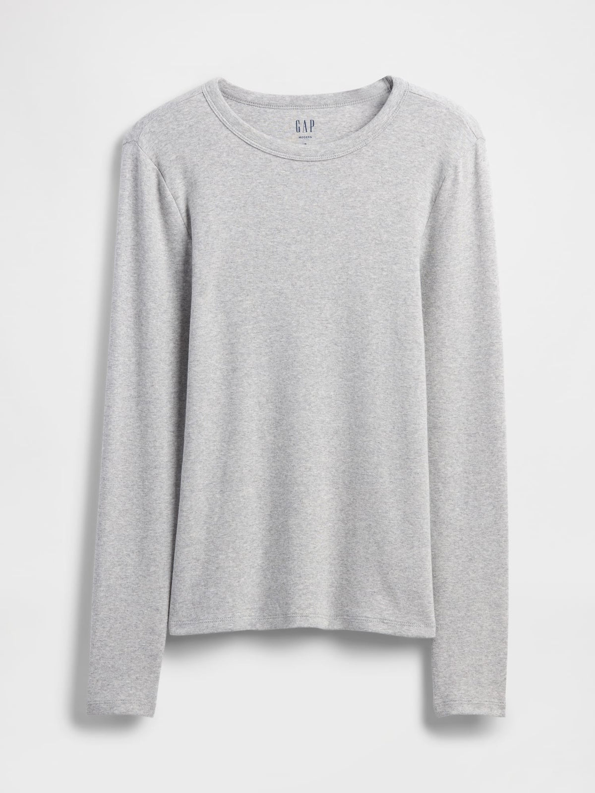 Açık Gri Modern Shrunken T-shirt