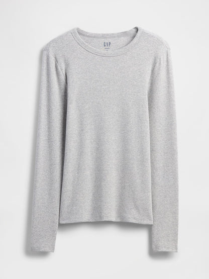 Açık Gri Modern Shrunken T-shirt