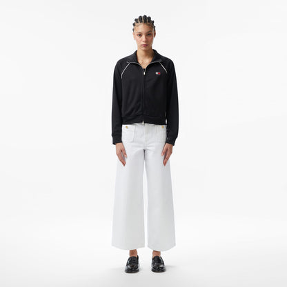 Tommy Hilfiger Jeans Badge Interlock Knit Track Kadın Siyah Ceket