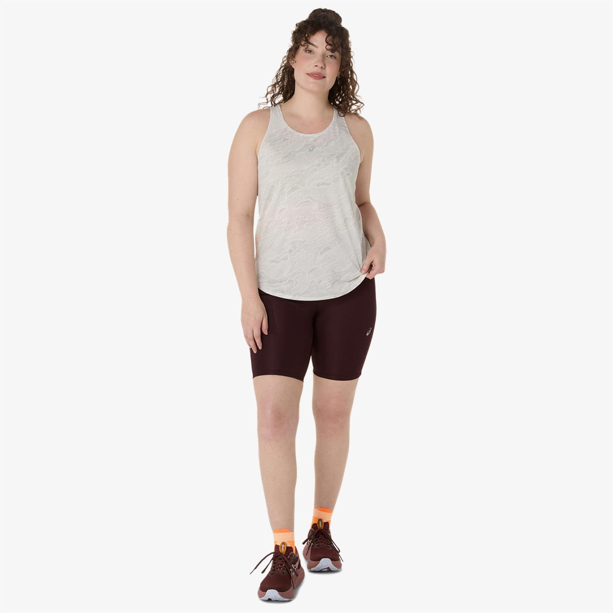 Asics Fujitrail Tank Kadın Krem Atlet