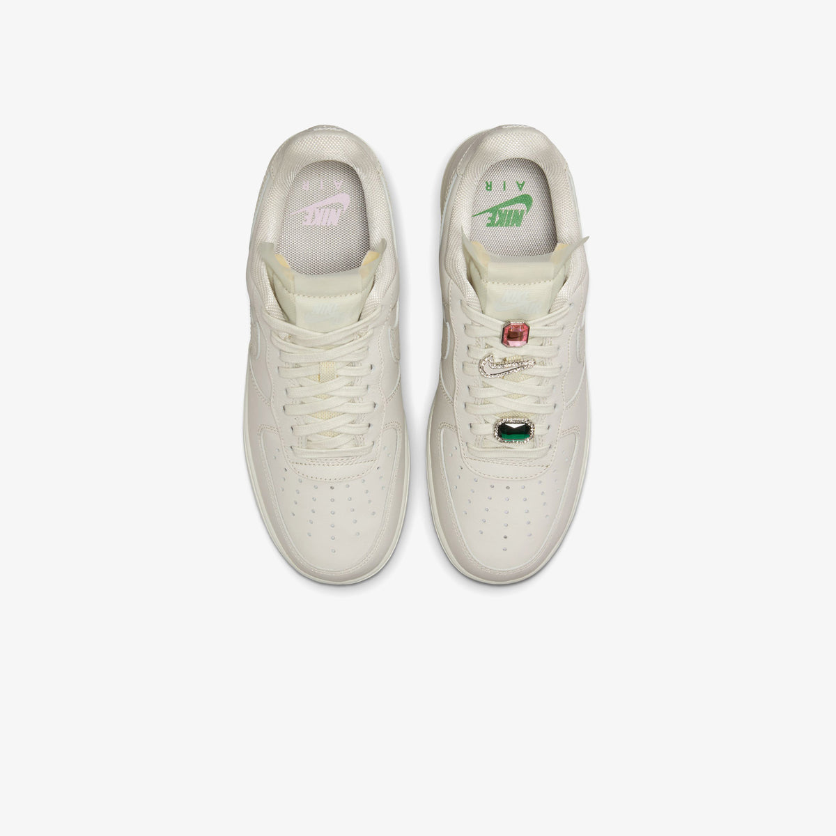 Nike Air Force 1 Low Premium Bling Jewels Kadın Krem Sneaker