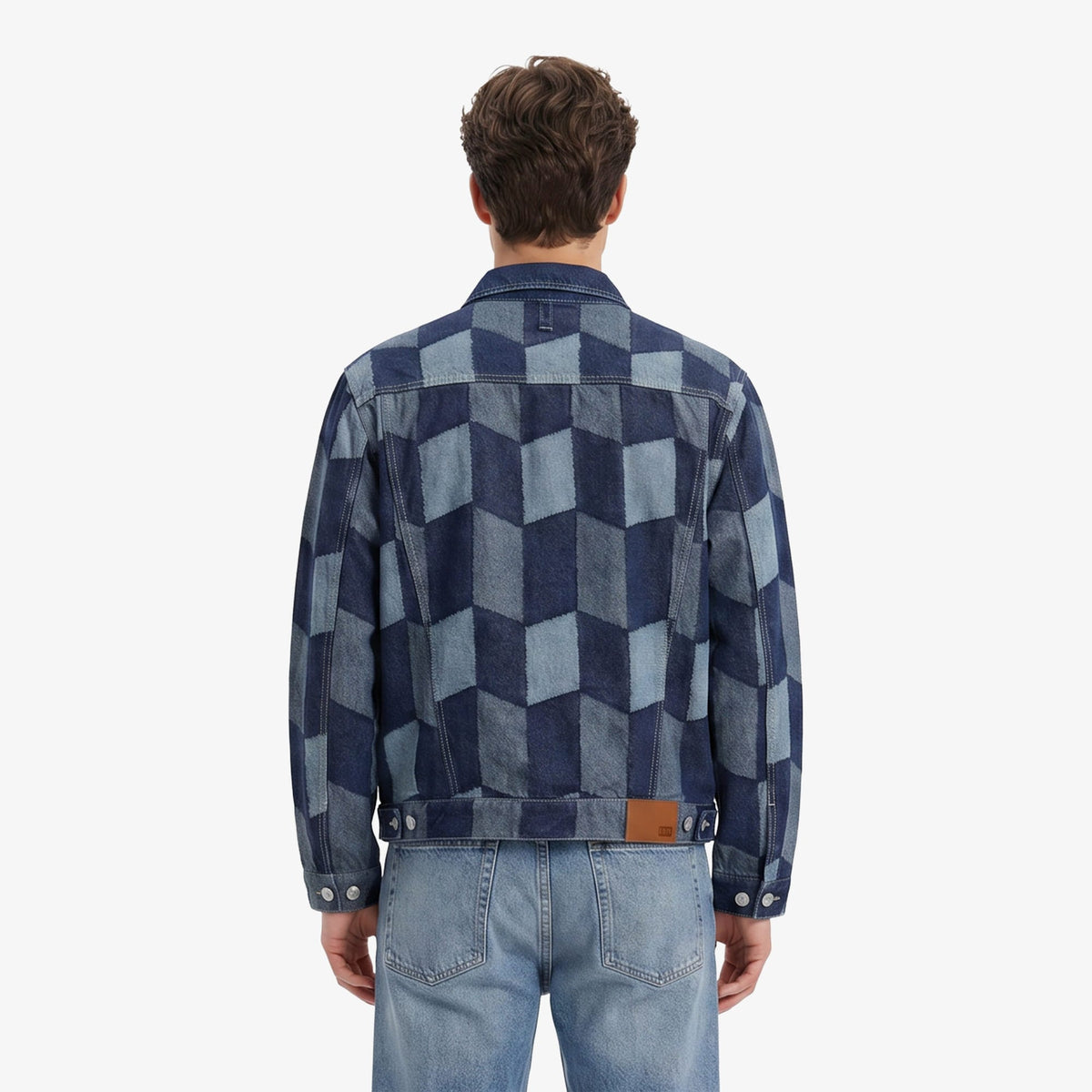 Huf Patchwork Denim Erkek Lacivert Ceket
