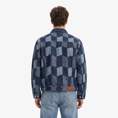 Huf Patchwork Denim Erkek Lacivert Ceket