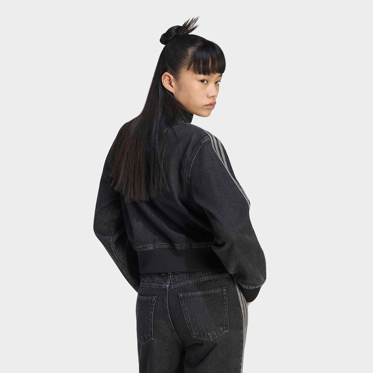 Adidas Firebird Denim Kadın Siyah Ceket