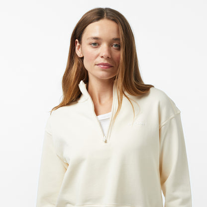United4 Cool Half Zip Kadın Krem Sweatshirt