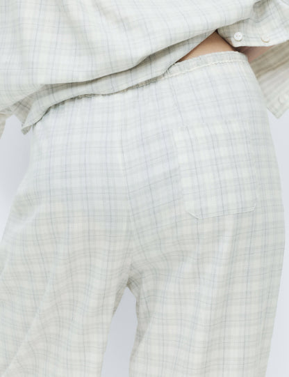 Ekose Desenli Pamuklu Pijama Takımı