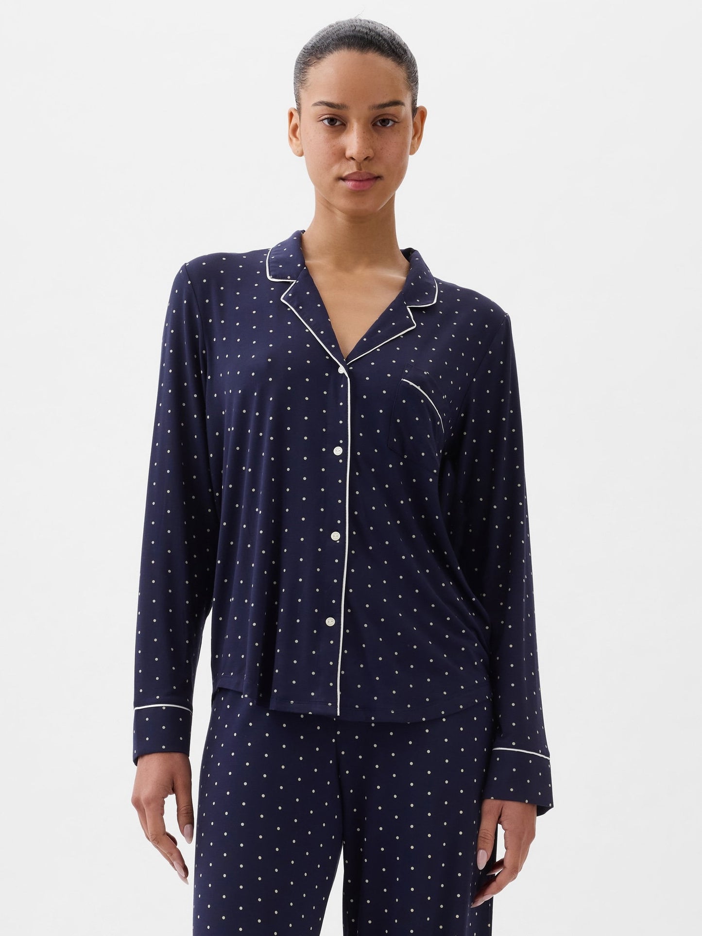 Lacivert Modal Pijama Üstü