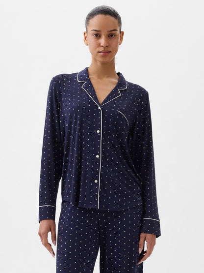 Lacivert Modal Pijama Üstü