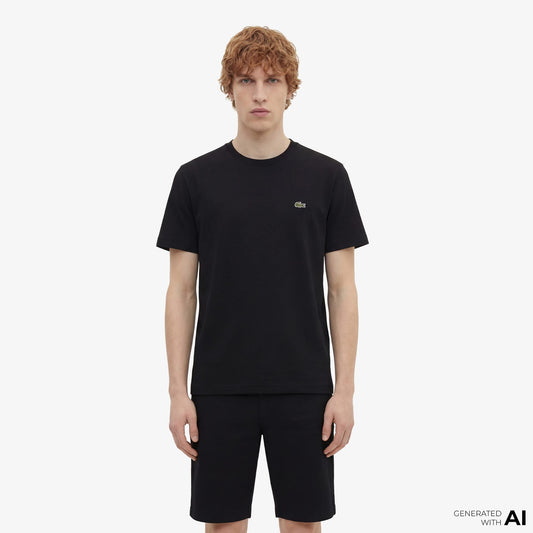 Lacoste Tennis Heritage Multi Print Erkek Siyah T-shirt