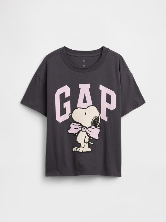 Gri Oversized Grafik Baskılı T-shirt