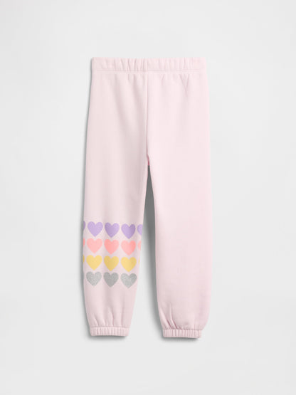 Pembe Relaxed Pull-on Logo Eşofman Altı