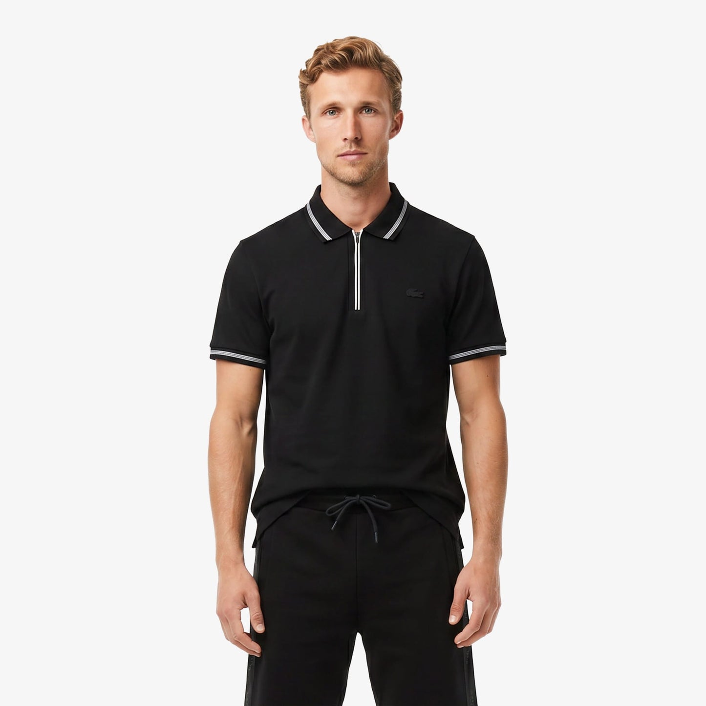 Lacoste Erkek Regular Fit Polo Yaka Siyah Polo