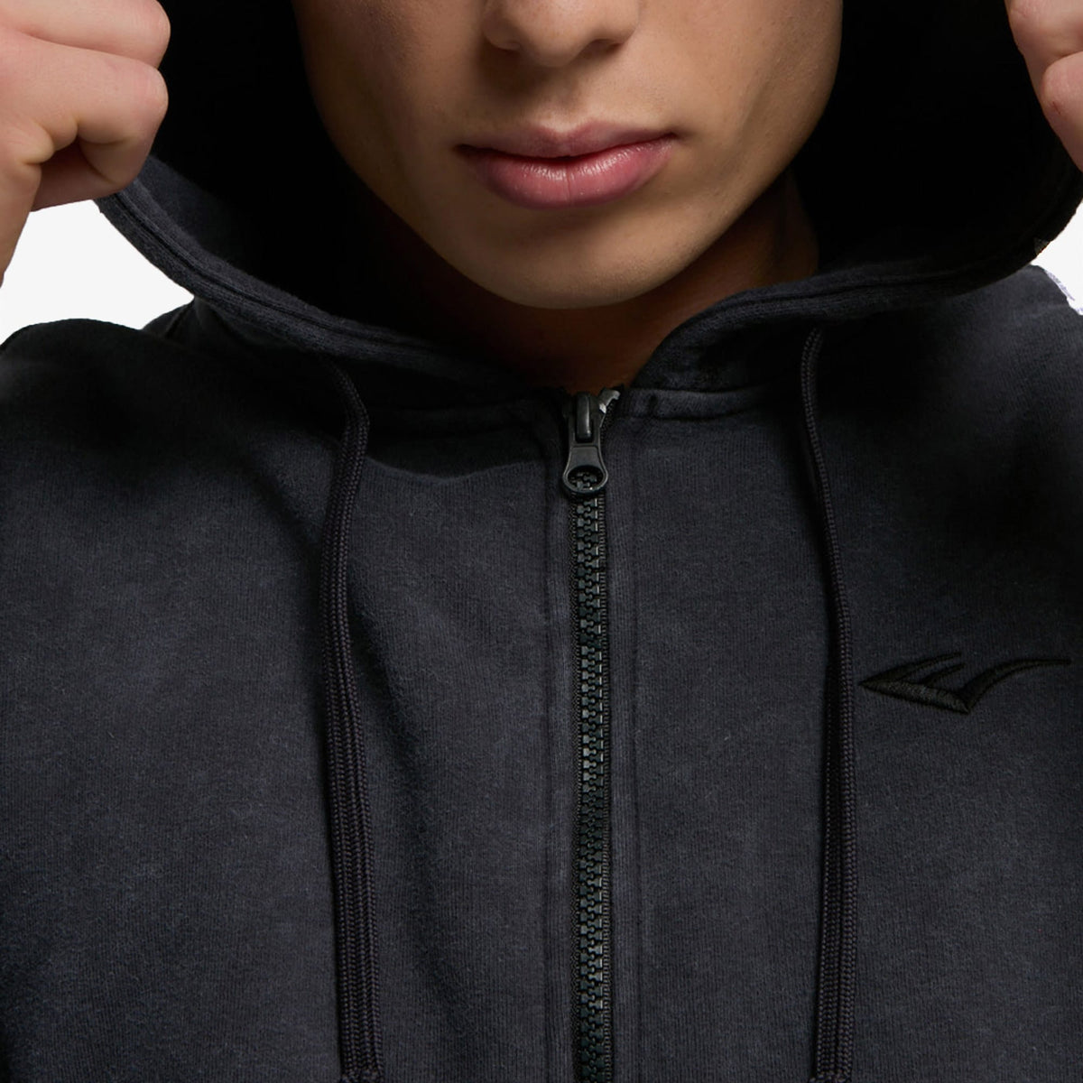 Everlast Ny Street Gri Kapüşonlu Erkek Full Zip Sweatshirt