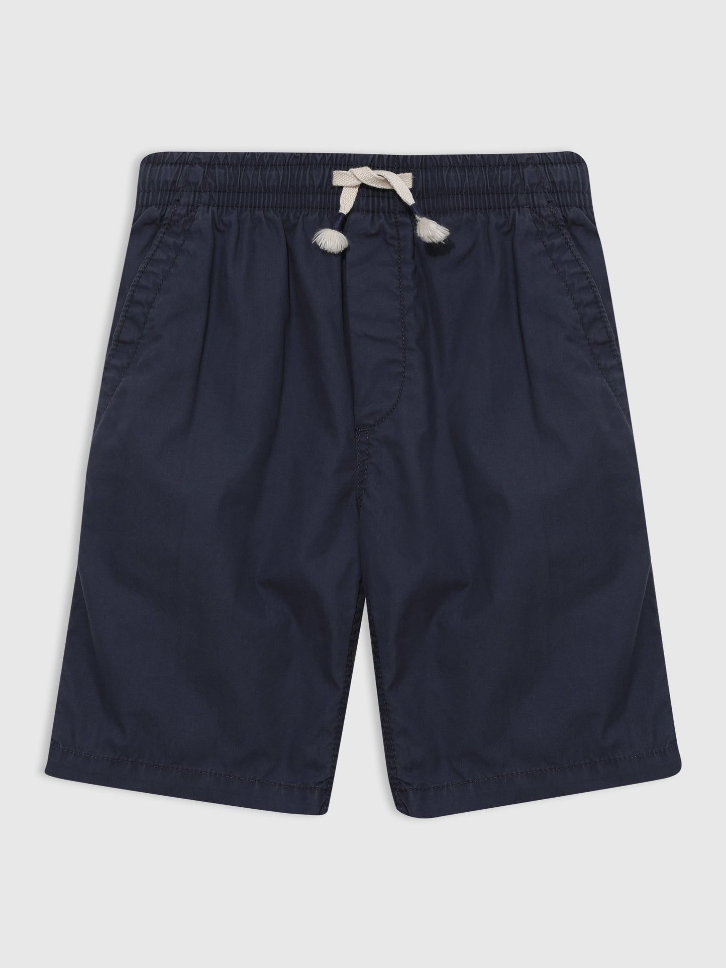 Lacivert Poplin Pull-on Şort