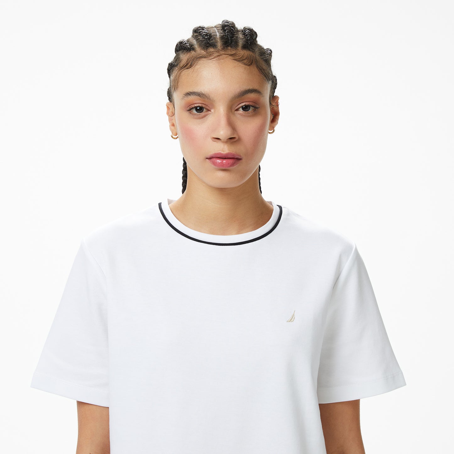 Nautica Kadın Beyaz Regular Fit T-shirt