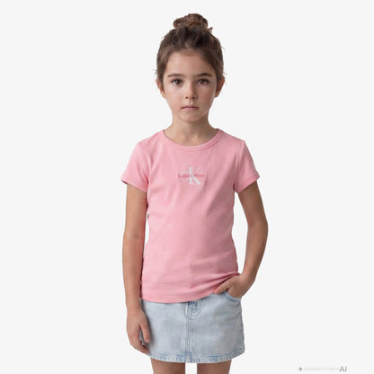 Calvin Klein Monologo Baby Çocuk Pembe T-shirt
