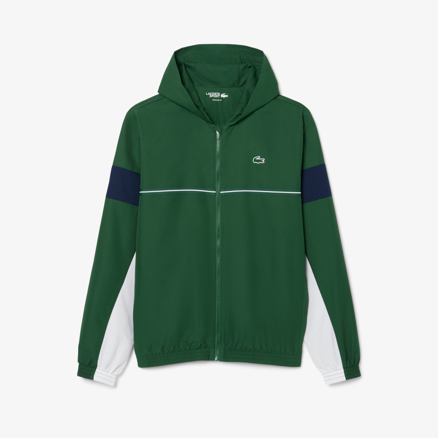 Lacoste Erkek Regular Fit Kapüşonlu Renk Bloklu Yeşil Ceket