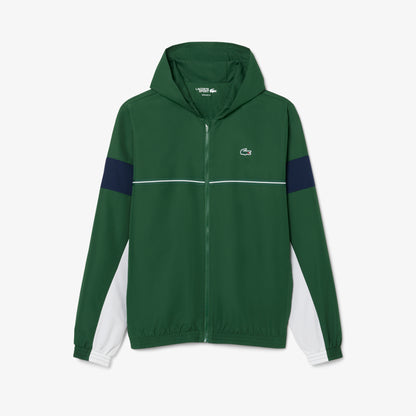 Lacoste Erkek Regular Fit Kapüşonlu Renk Bloklu Yeşil Ceket