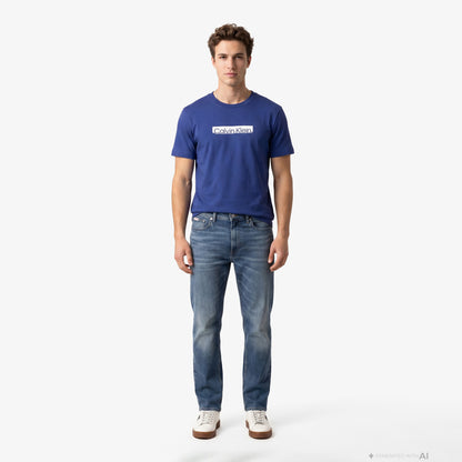 Calvin Klein 20s Sportswear Grap Erkek Mavi T-shirt