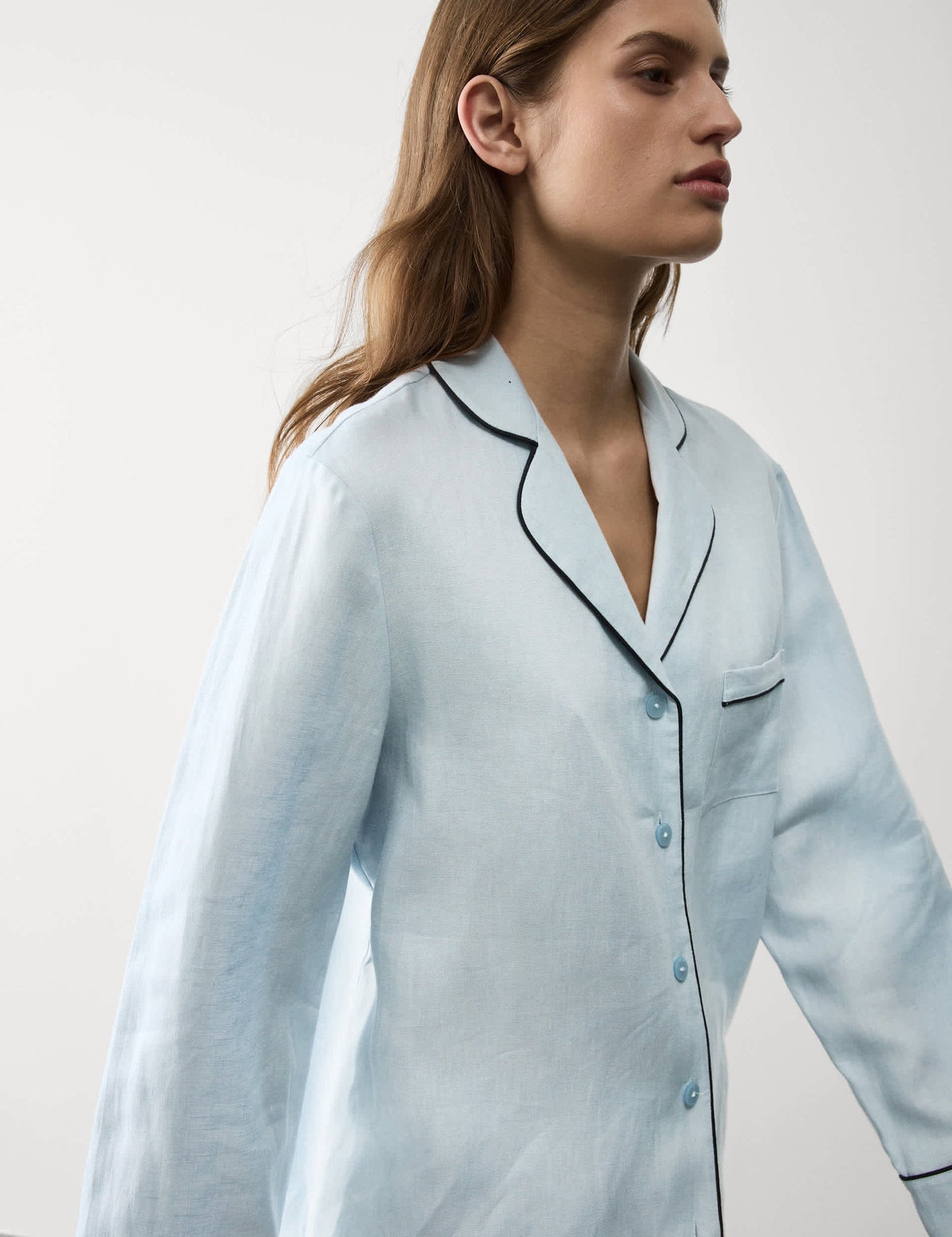 %100 Keten Pijama Takımı
