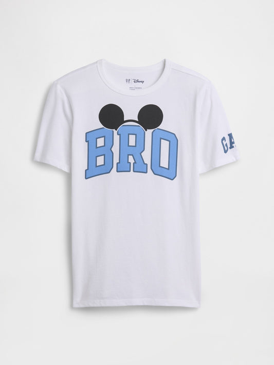 Beyaz Disney Big Bro Grafik Baskılı T-shirt