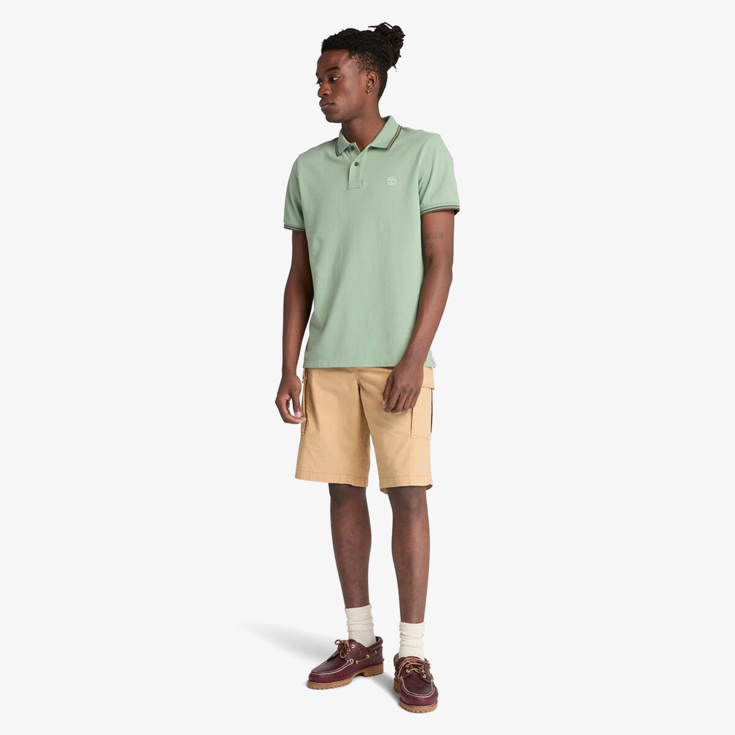 Timberland Brookline Poplin Cargo Erkek Krem Şort