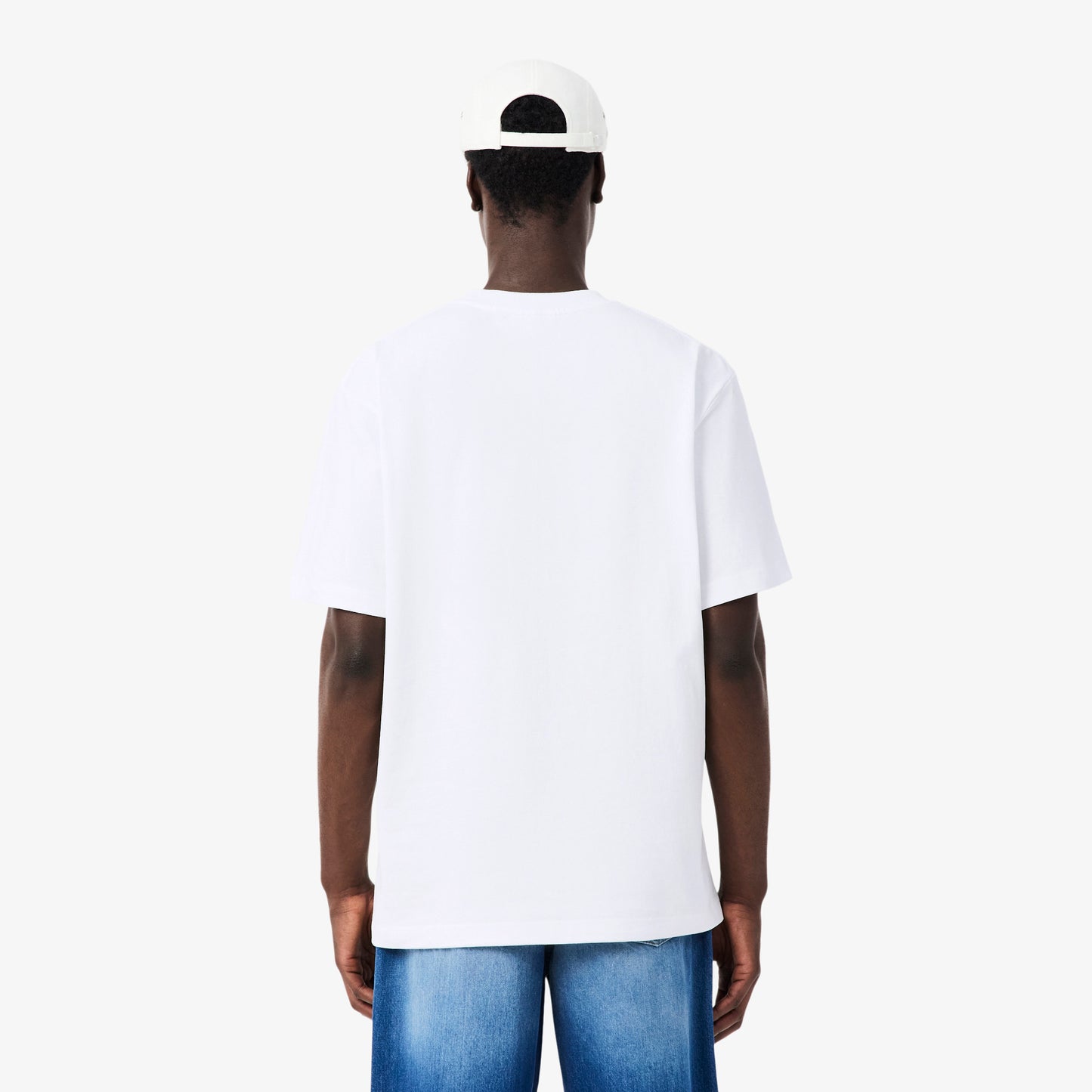 Lacoste Erkek Relaxed Fit Bisiklet Yaka Beyaz T-shirt