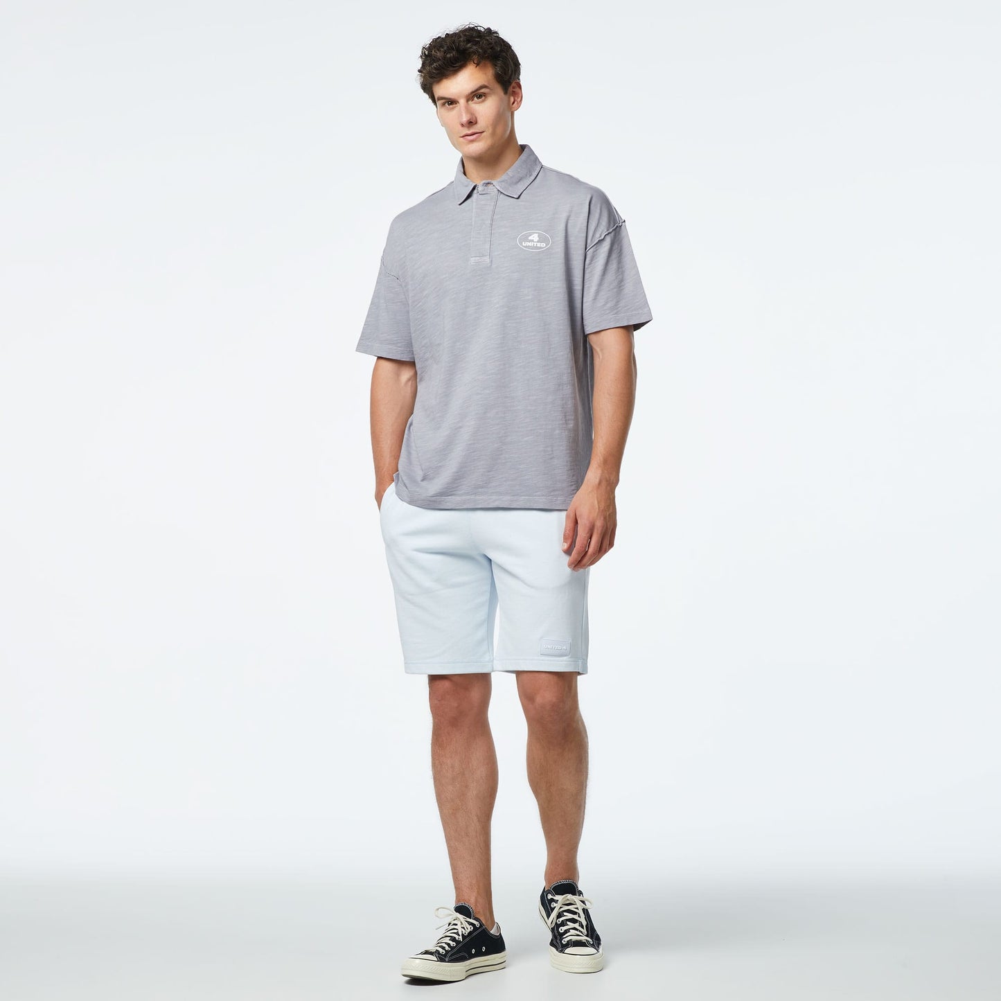 United4 Classic Erkek Gri Polo