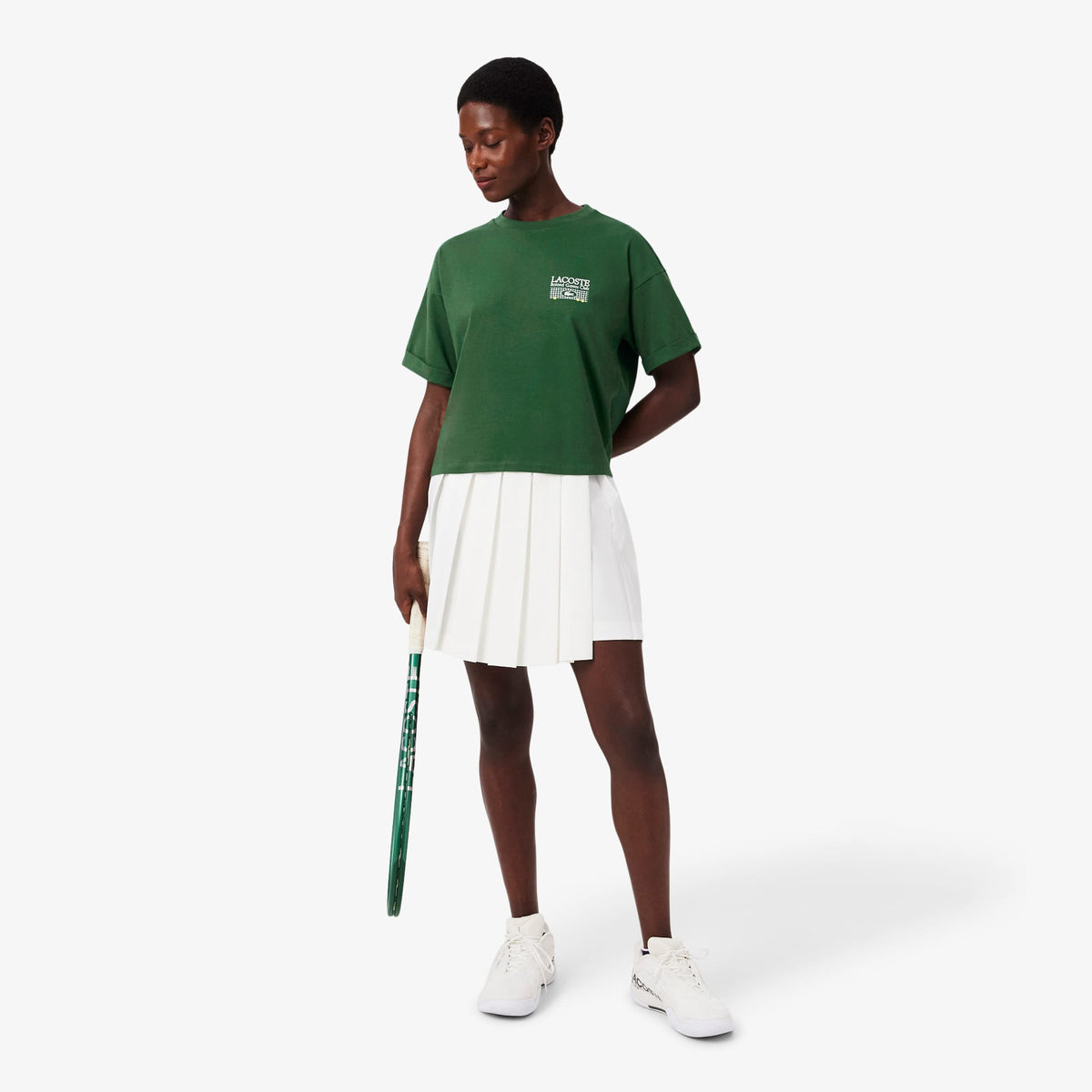 Lacoste Relaxed Fit Kadın Yeşil T-shirt