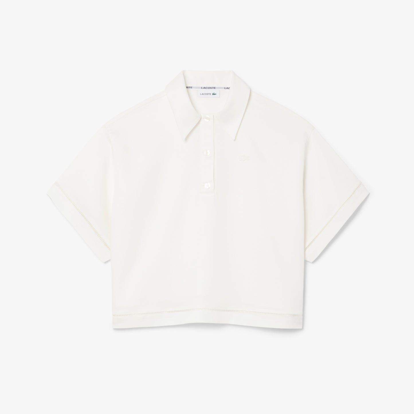 Lacoste Oversize Fit Kadın Beyaz Polo