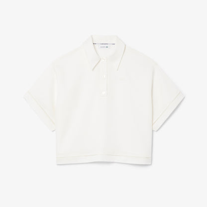 Lacoste Oversize Fit Kadın Beyaz Polo