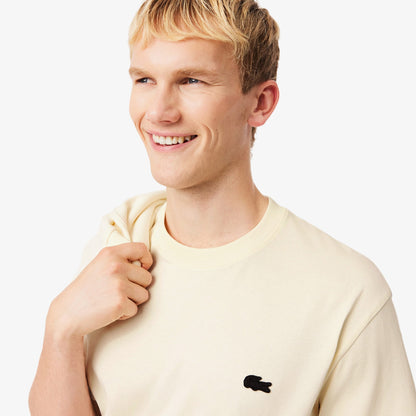 Lacoste Erkek Classic Fit Bisiklet Yaka Sarı T-shirt