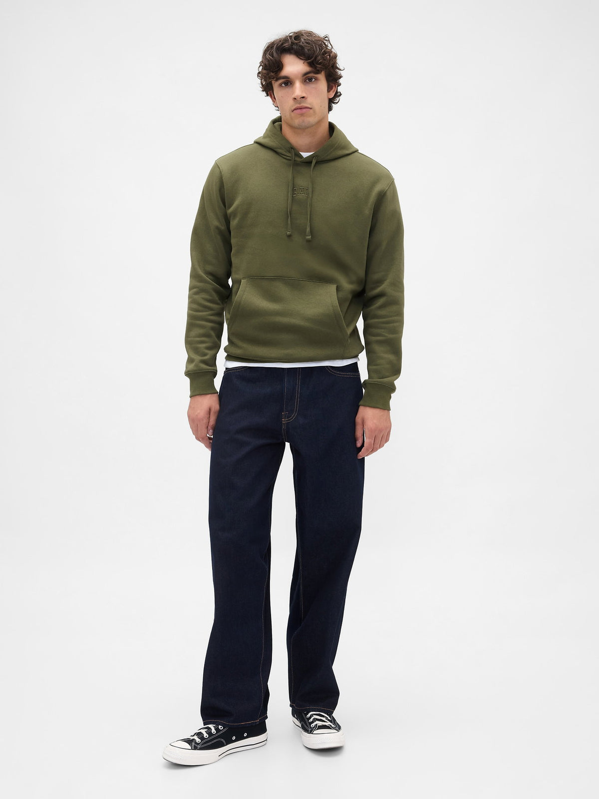 Yeşil Relaxed Gap Mini-logo Sweatshirt