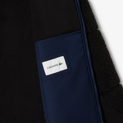 Lacoste Erkek Regular Fit Fermuarlı Renk Bloklu Siyah Mont