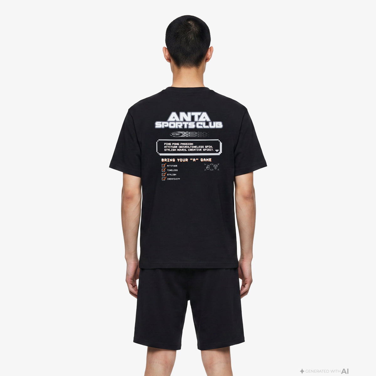 Anta Bring You A Game Erkek Siyah T-shirt