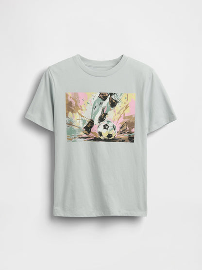Gri Grafik Baskılı T-shirt