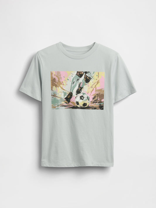Gri Grafik Baskılı T-shirt