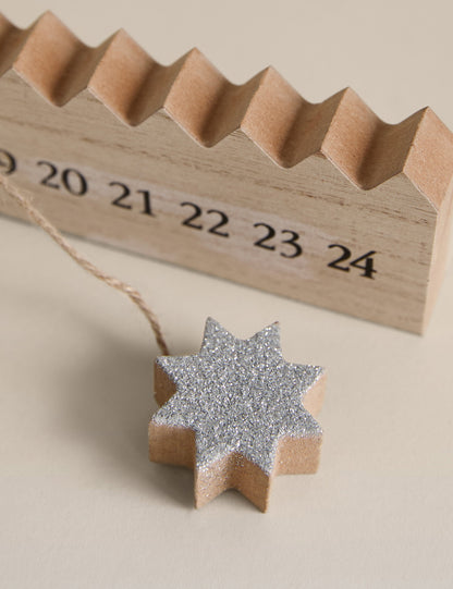 Ahşap Yıldız Şeklinde Advent Takvimi