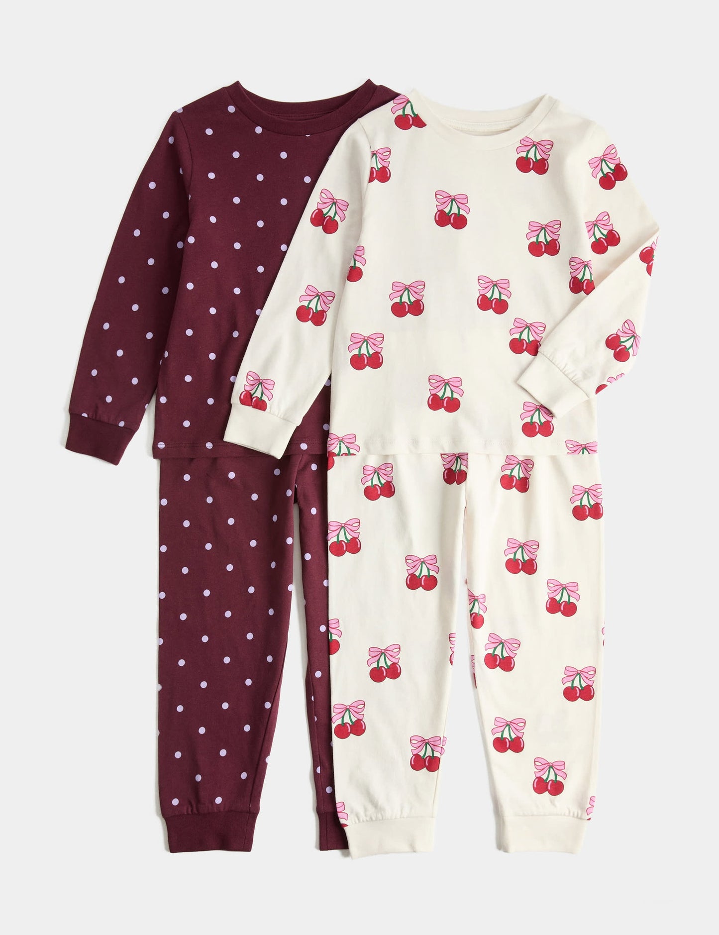 2'li Kiraz Desenli Pijama Seti