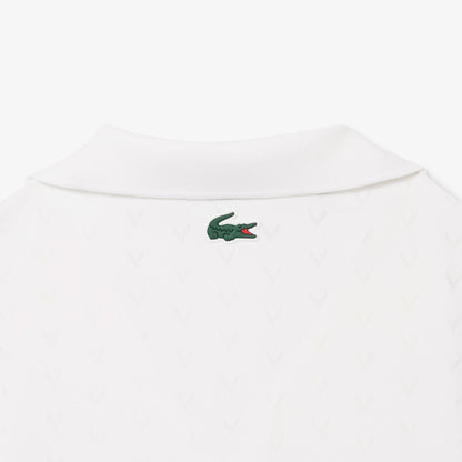 Lacoste Sport Kadın Slim Fit Kolsuz Polo Yaka Beyaz Elbise