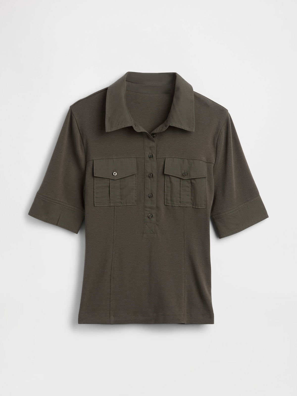 Haki Modern Elbow-sleeve Utility T-shirt