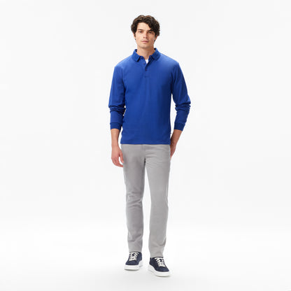 Nautica Erkek Mavi Classic Fit Uzun Kollu Polo Yaka T-shirt