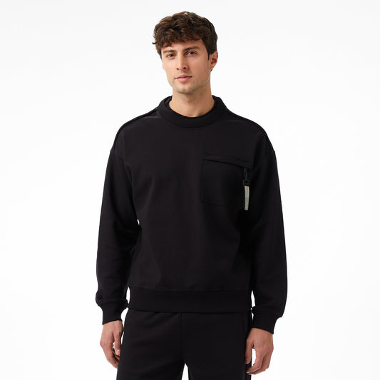 Lacoste X House Of Superstep Sport Erkek Siyah Sweatshirt